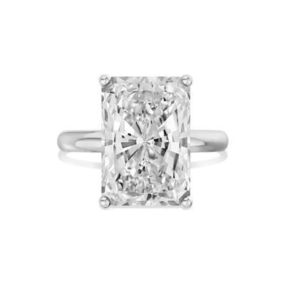 Lab Grown Diamond Radiant-Cut Solitaire Ring in Platinum (8 ct.)
