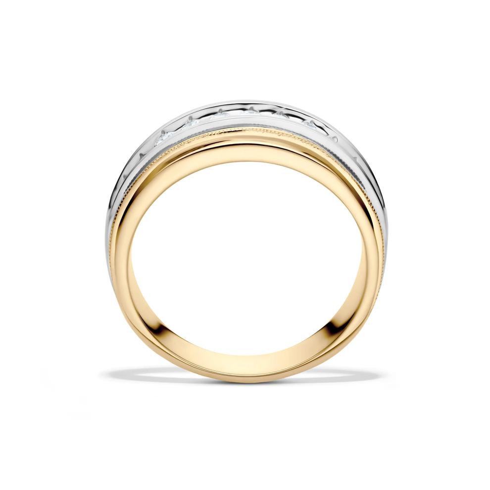 Men's 1/2 ct. tw. Diamond Band in 14K Yellow &amp; White Gold  – Image 2 of 4