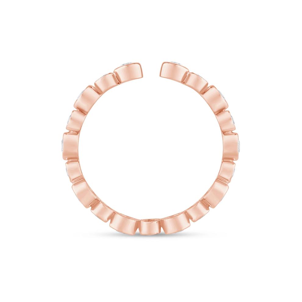 Lab Grown Diamond Bezel Open Band in 14K Rose Gold (1/2 ct. tw.) – Image 2 of 3
