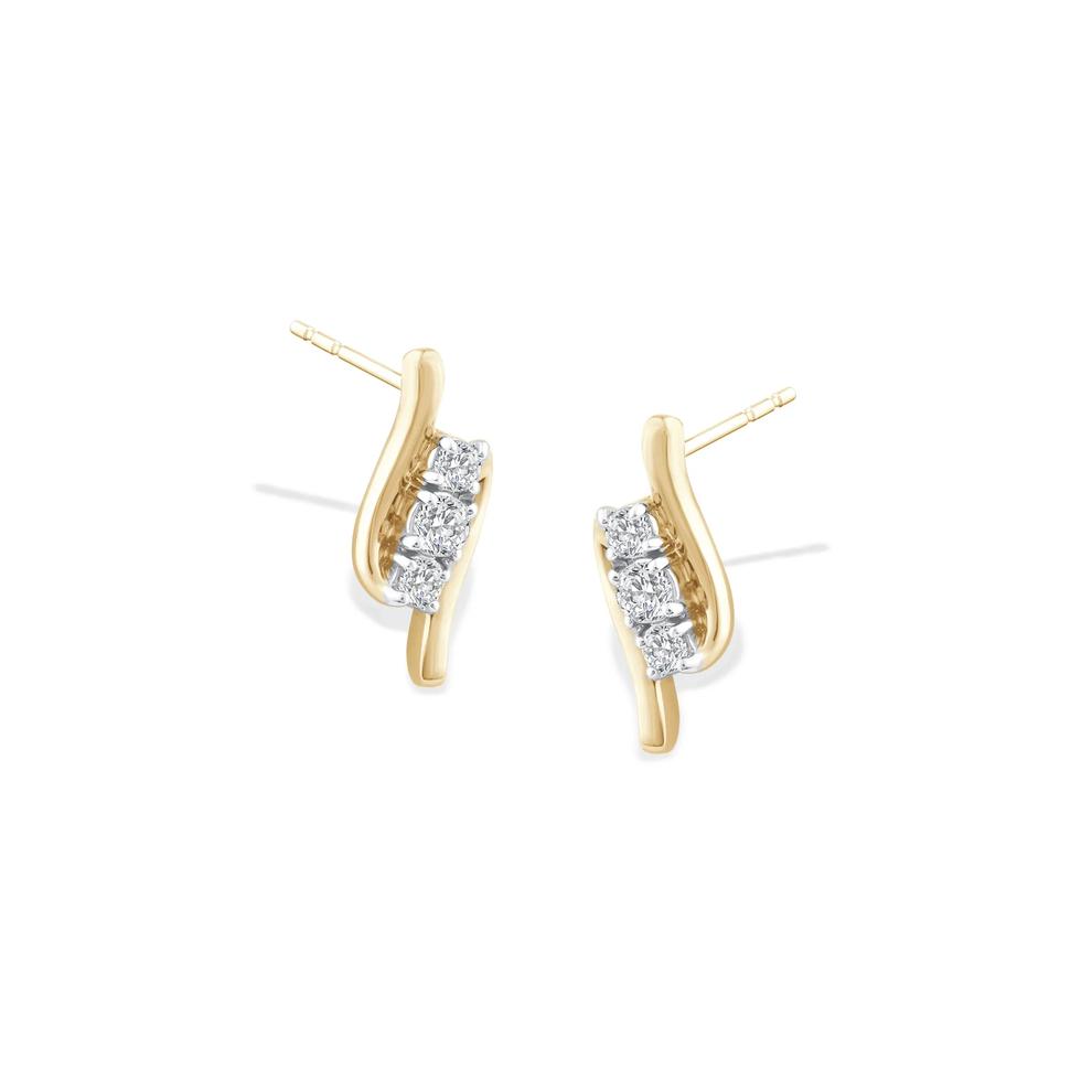 Diamond Stud Earrings in 10K Yellow Gold (1/4 ct. tw.) – Image 1 of 2