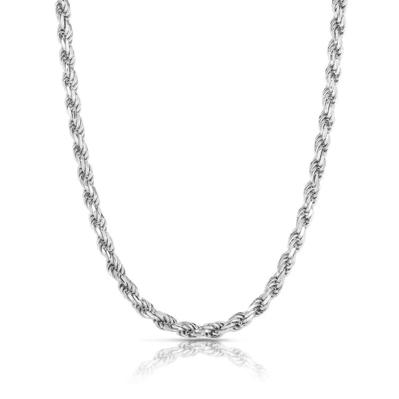 Men&#39;s Rope Chain in Sterling Silver, 24&quot; – Image 1 of 2