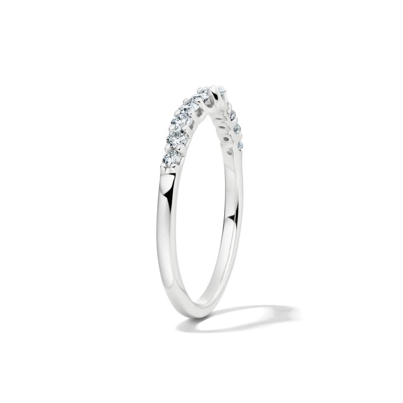 Lab Grown Diamond Chevron Band in 14K White Gold &#40;1/3 ct. tw.&#41; – Image 3 of 4