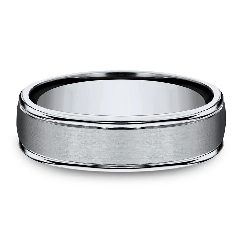 Men's Satin Finish Band in Titanium, 6MM – Image 1 of 3