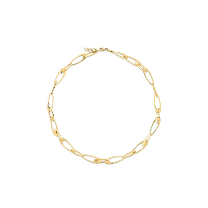 Polished Fancy Link Chain Necklace in 14K Yellow Gold, 18&quot; – Image 1 of 3