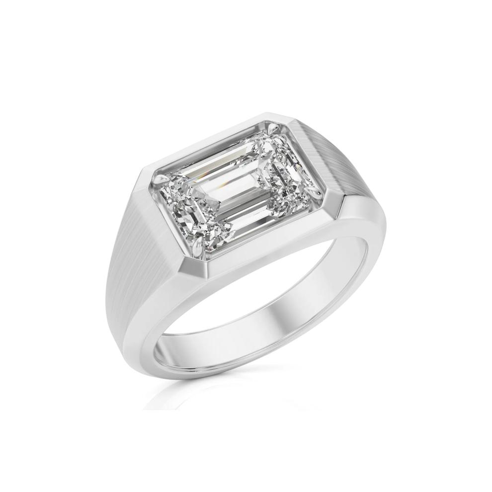 Lab Grown Emerald-Cut Diamond Ring in 14K White Gold (3 ct. tw.) – Image 5 of 5
