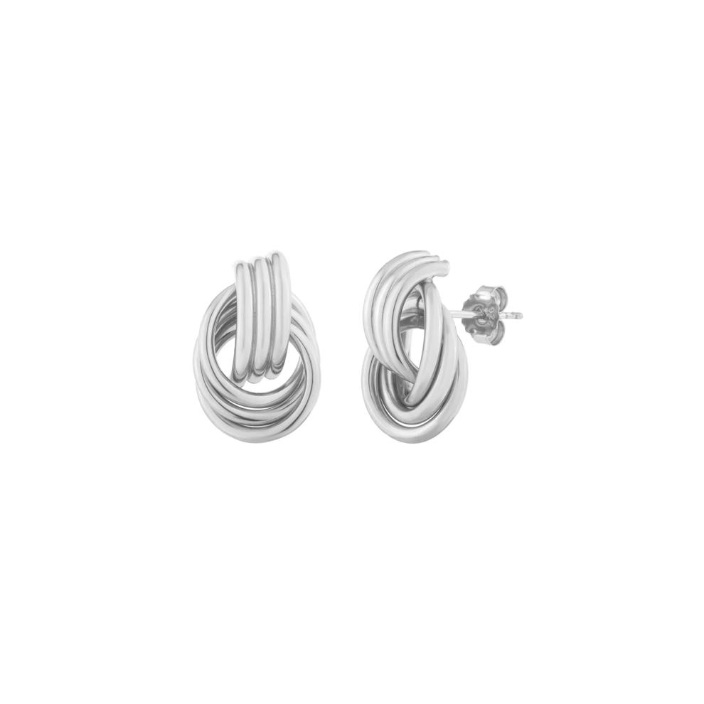 Knot Post Earrings in Sterling Silver – Image 1 of 1