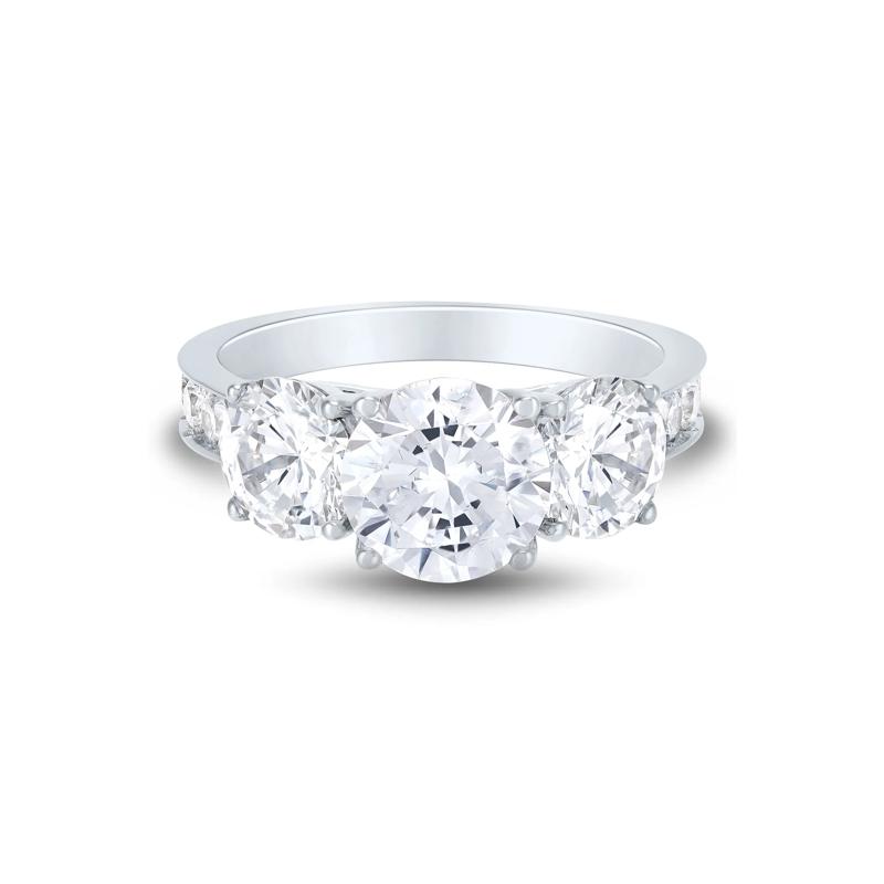 Lab Grown Diamond Engagement Ring in 14K White Gold &#40;4 1/2 ct. tw.&#41; – Image 1 of 3