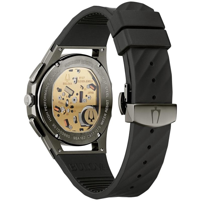 Men&#39;s CURV Watch With Black Rubber Strap – Image 3 of 3