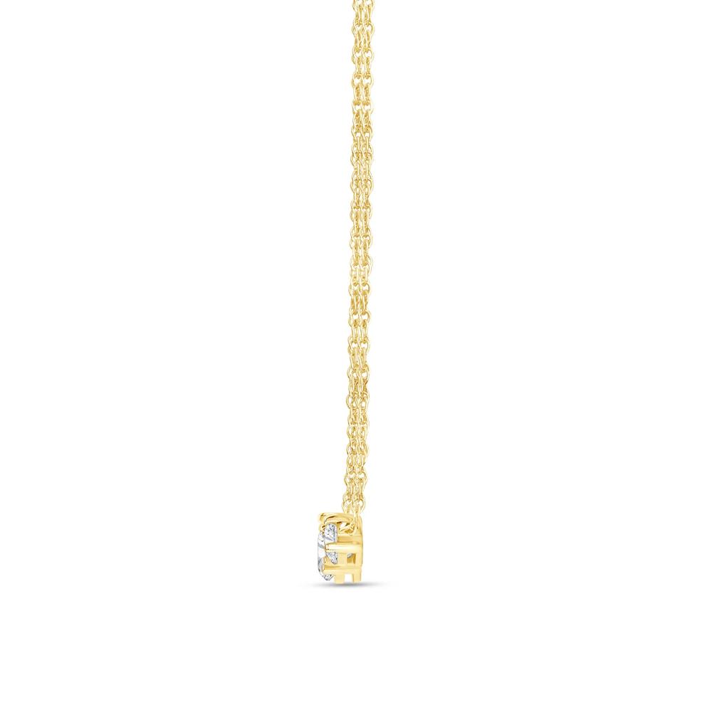Lab Grown Diamond Three-Stone Necklace in 14K Yellow Gold (2 ct. tw.) – Image 3 of 4