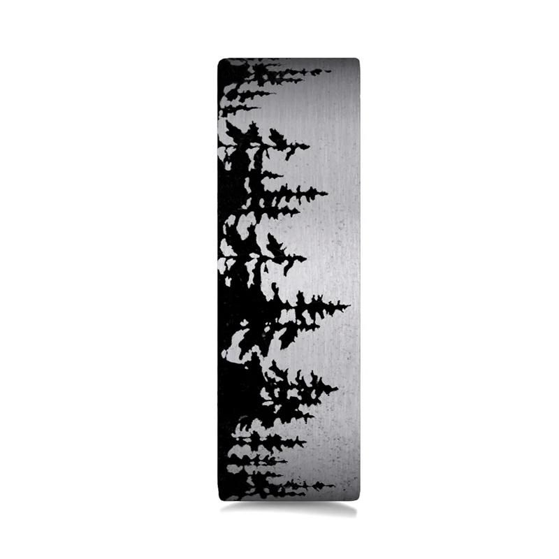 Men&rsquo;s Tantalum Tree Line Band, 8MM – Image 3 of 3