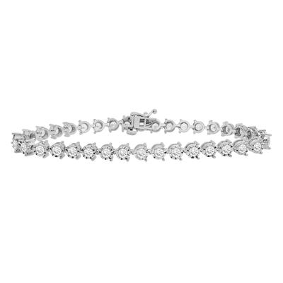 3 ct. tw. Diamond Tennis Bracelet in 10K White Gold