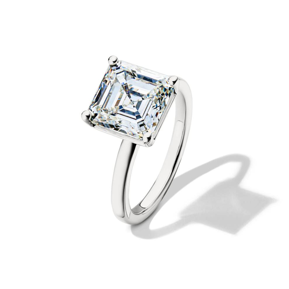 Lab Grown Diamond Asscher-Cut Solitaire Engagement Ring in 14K White Gold (5 ct.) – Image 4 of 4