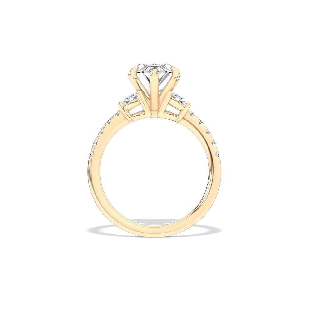 Lab Grown Diamond Marquise Center Engagement Ring in 14K Yellow Gold (4 1/4 ct. tw.) – Image 2 of 4
