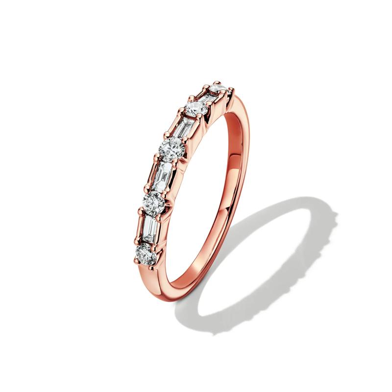 3/8 ct. tw. Diamond Anniversary Band in 14K Rose Gold  – Image 4 of 4