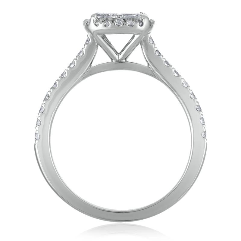 Diamond Composite Engagement Ring in 14K White Gold &#40;1 ct. tw.&#41; – Image 2 of 3