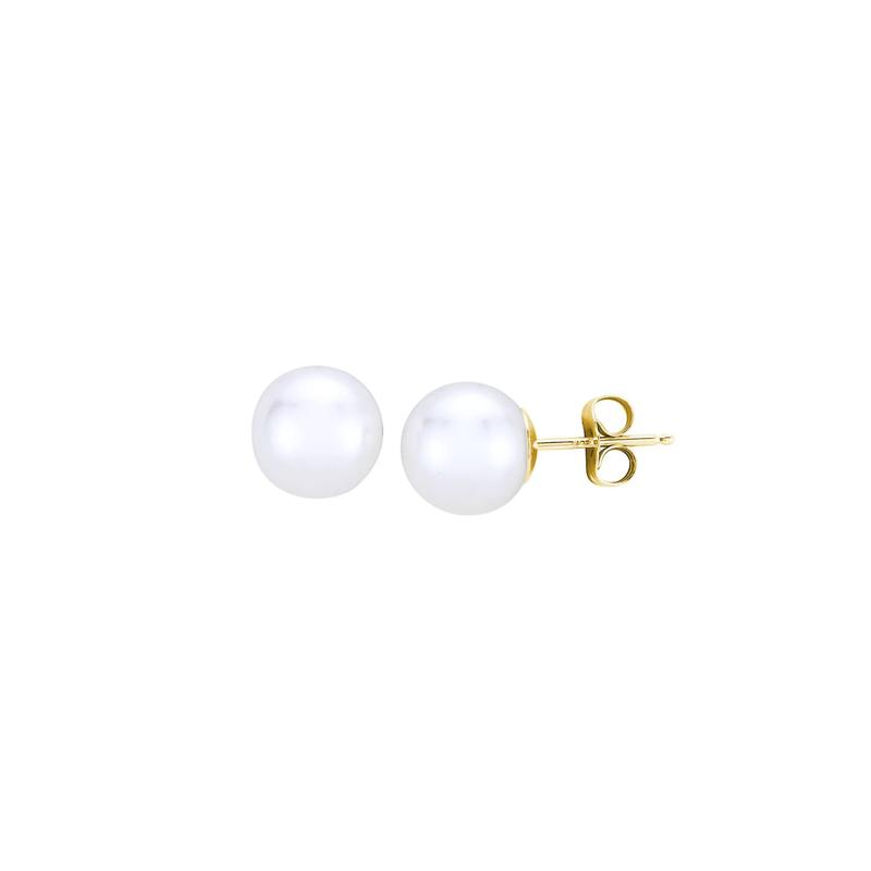 Freshwater Cultured Pearl Earrings in 10K Yellow Gold – Image 1 of 3