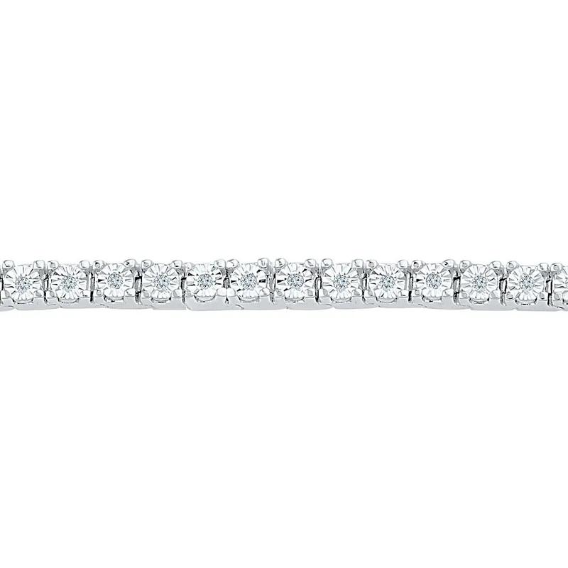 1/4 ct. tw. Diamond Bracelet in Sterling Silver – Image 2 of 2