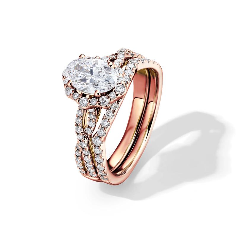 Whitney Lab Grown Diamond Bridal Set in 14K Rose Gold &#40;1 3/4 ct. tw.&#41; – Image 5 of 6