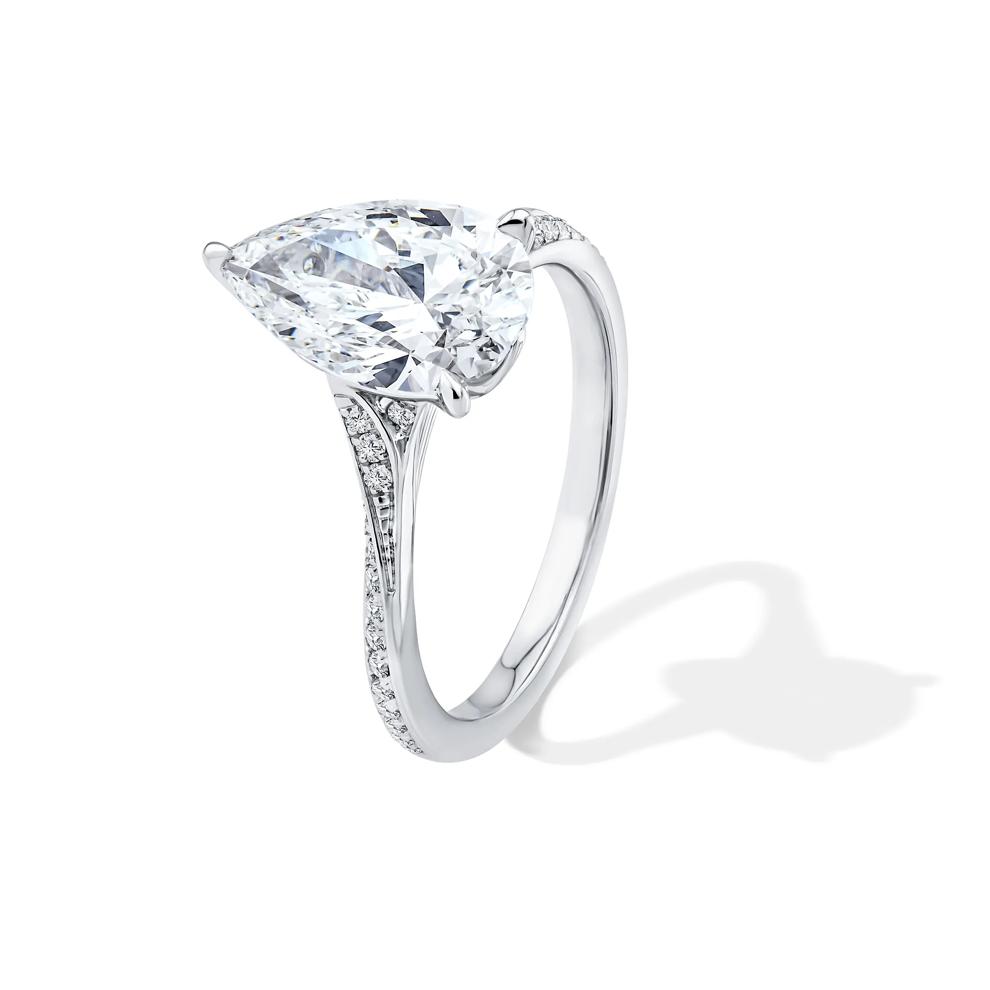 Lab Grown Pear-Shaped Diamond Engagement Ring in Platinum (2 3/4 ct. tw.) – Image 4 of 4