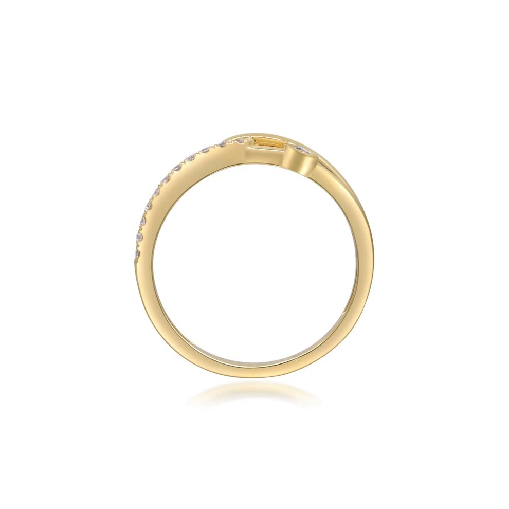 Diamond Interlocking Ring in 10K Yellow Gold (1/5 ct. tw.) – Image 5 of 5