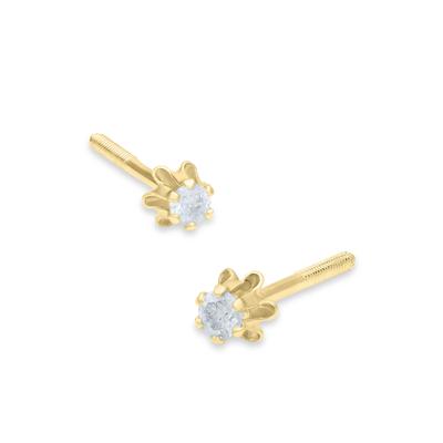Children's Diamond Accent Stud Earrings in 14K Yellow Gold
