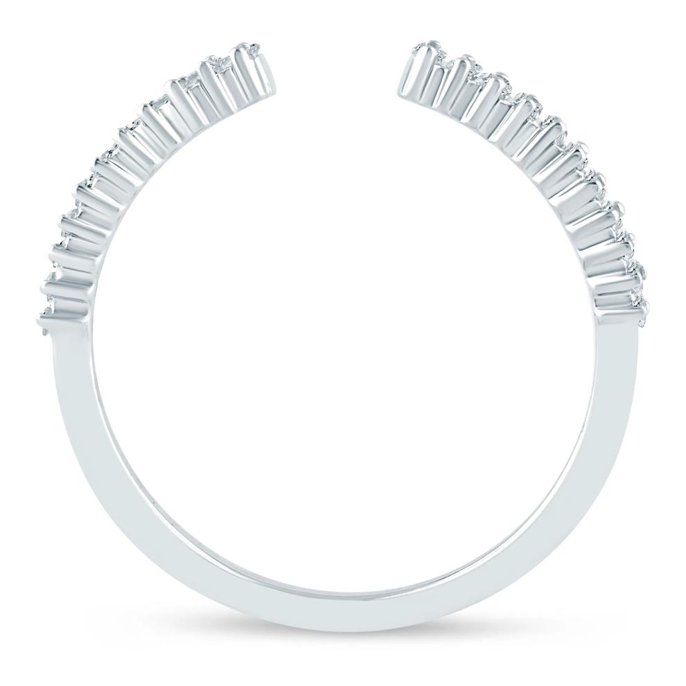 Lab Grown Diamond Baguette Open Anniversary Band in 14K White Gold (1/4 ct. tw.) – Image 2 of 3