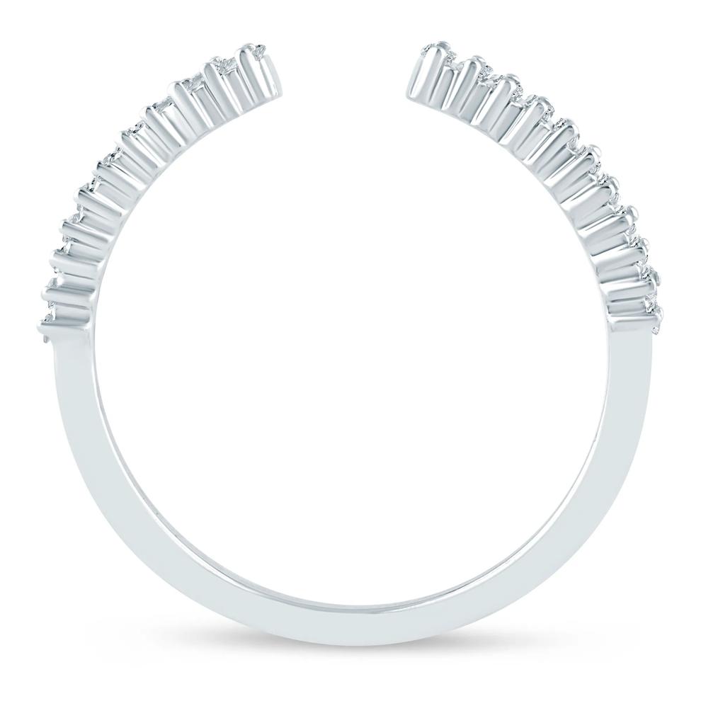 Lab Grown Diamond Baguette Open Anniversary Band in 14K White Gold (1/4 ct. tw.) – Image 2 of 3