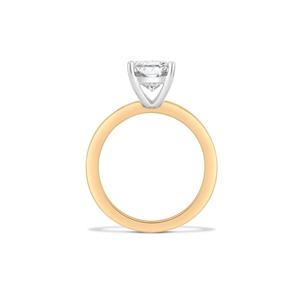 Lab Grown Diamond Radiant-Cut Solitaire Engagement Ring in 14K Yellow &amp; White Gold (3 ct.) – Image 2 of 4