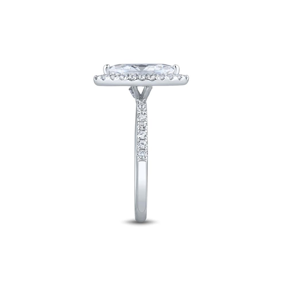 Lab Grown Diamond Marquise-Cut Halo Engagement Ring in 14K White Gold (2 ct. tw.) – Image 3 of 3