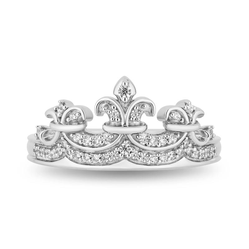 Majestic Princess Diamond Tiara Ring in Sterling Silver &#40;1/7 ct. tw.&#41; – Image 1 of 4