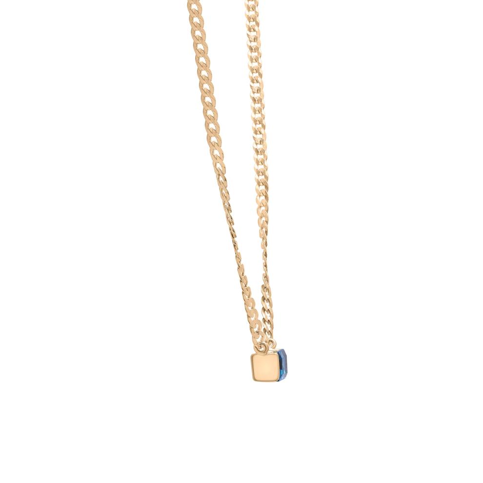 London Blue Topaz Cuban Link Necklace in Vermeil – Image 3 of 4