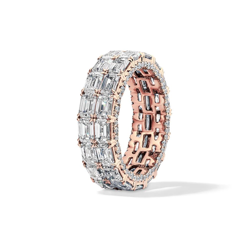 Lab Grown Diamond Double Row Eternity Band in 14K Rose Gold (9 ct. tw.) – Image 3 of 4