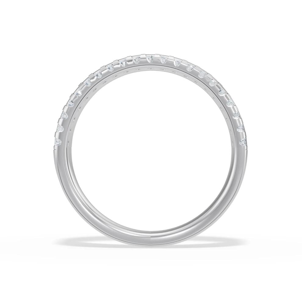 Lab Grown Diamonds Ribbed Multi-Row Band in 10K White Gold (3/8 ct. tw.) – Image 2 of 4