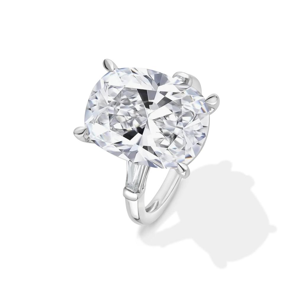 Lab Grown Diamond Elongated Cushion Engagement Ring in 14K White Gold (10 1/2 ct. tw.) – Image 4 of 4