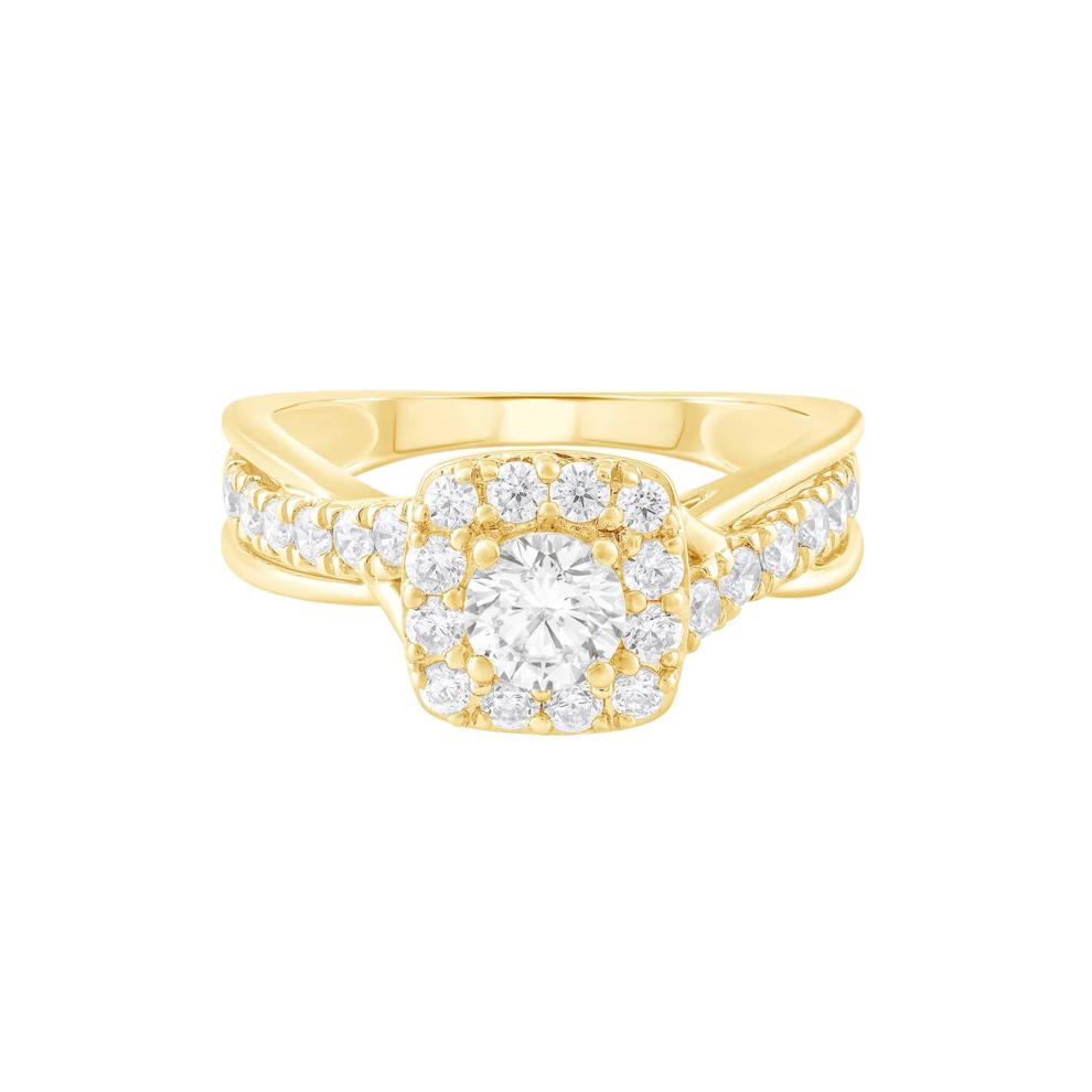 Diamond Engagement Ring in 14K Yellow Gold (3/8 ct. tw.) – Image 1 of 3
