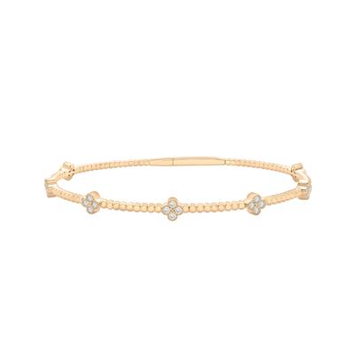 Diamond Flexible Bangle Bracelet in 14K Yellow Gold (1/2 ct. tw.)
