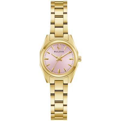Ladies' Surveyor Watch With Pink Dial in Gold-Toned Stainless Steel
