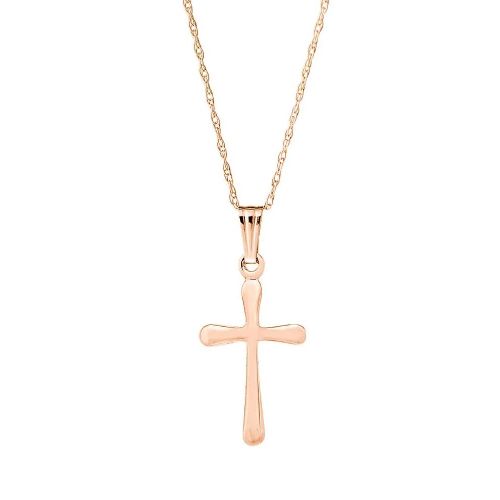 Children's Cross Pendant in 14K Rose Gold – Image 1 of 1