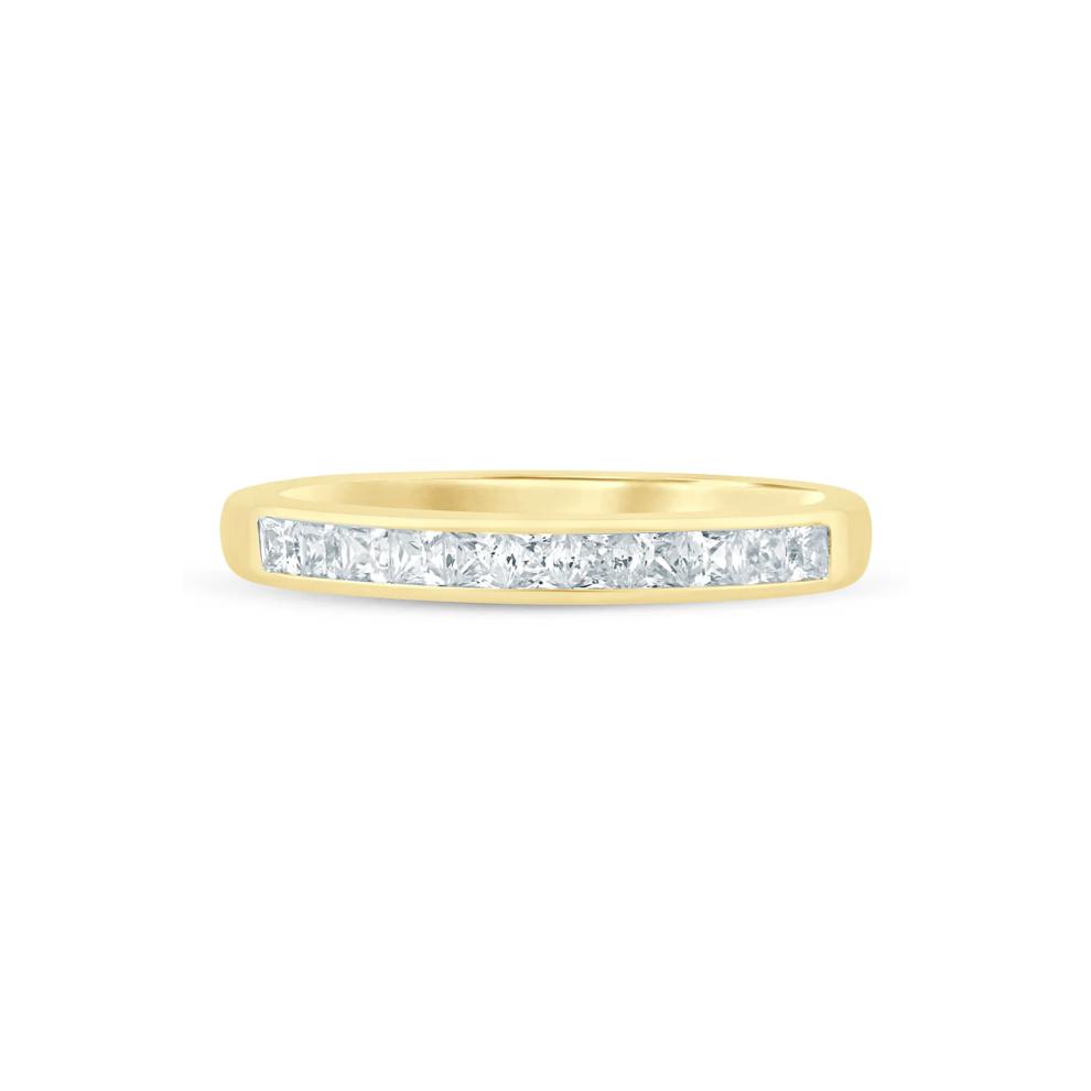 Princess-Cut Diamond Channel-Set Band in 14K Yellow Gold (1/2 ct. tw.) – Image 1 of 3
