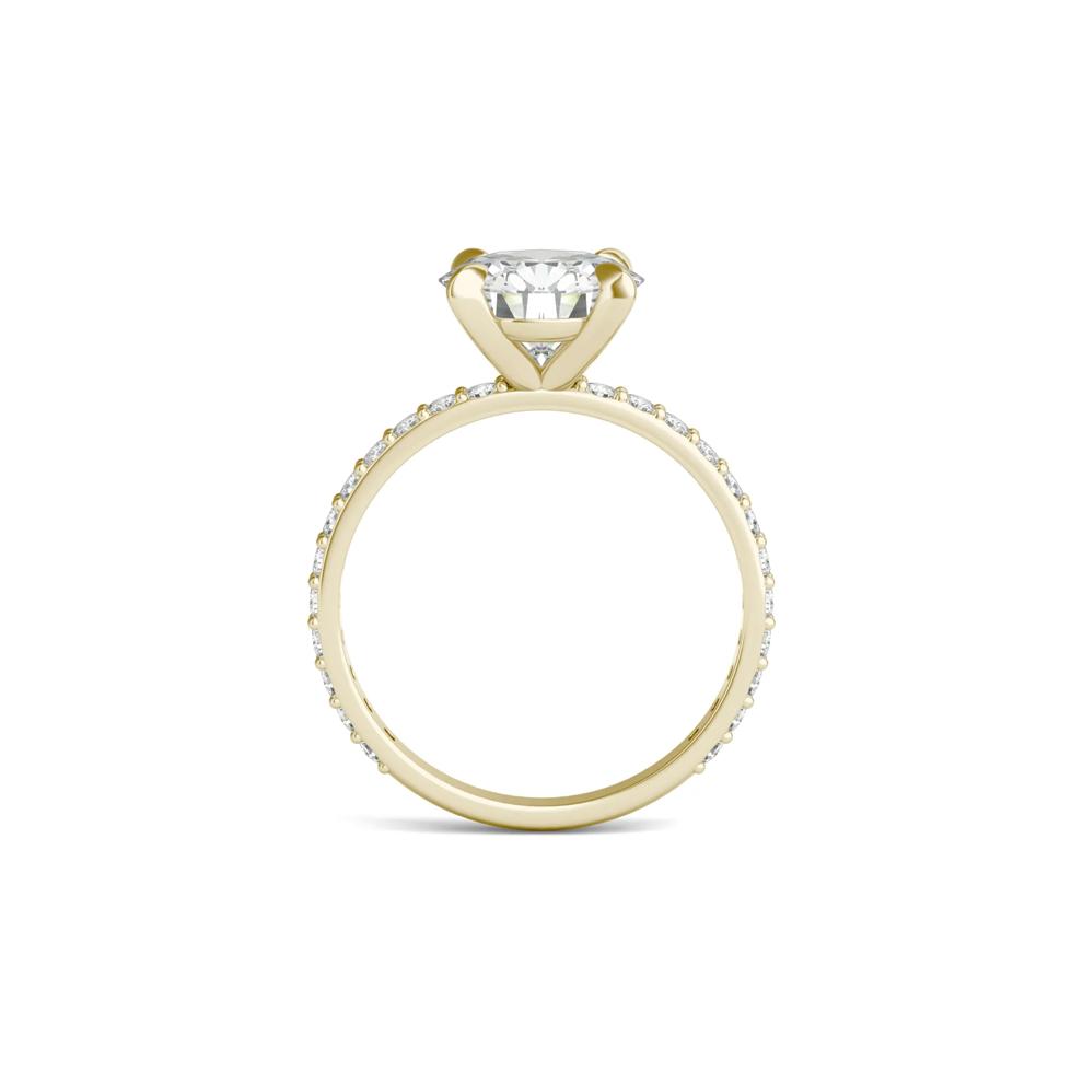 Lab-Created Moissanite Engagement Ring in 14K Yellow Gold (2 5/8 ct. dew) – Image 2 of 5