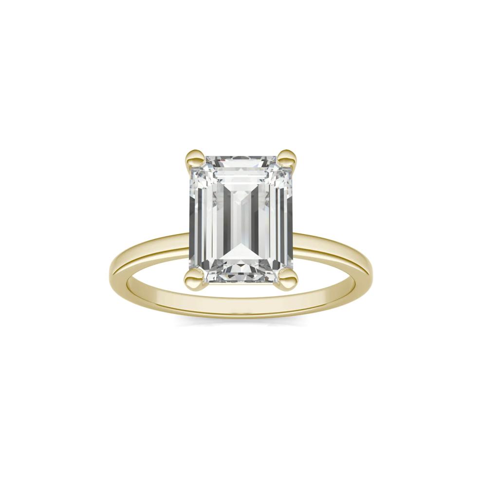 Lab-Created Moissanite Solitaire Engagement Ring in 14K Yellow Gold (2-1/2 ct. dew) – Image 5 of 5
