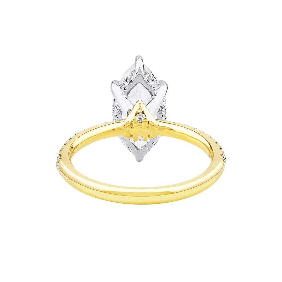 Palmer Lab Grown Diamond Marquise Engagement Ring in 14K Yellow and White Gold (2 7/8 ct. tw.) – Image 4 of 5