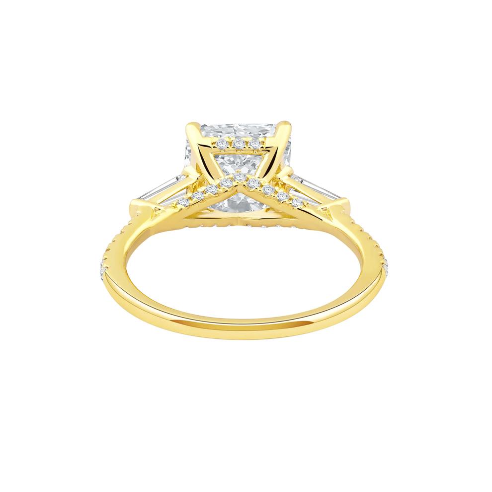 Lab Grown Diamond June Radiant-Cut Engagement Ring in 14K Yellow Gold (3 5/8 ct. tw.) – Image 4 of 4