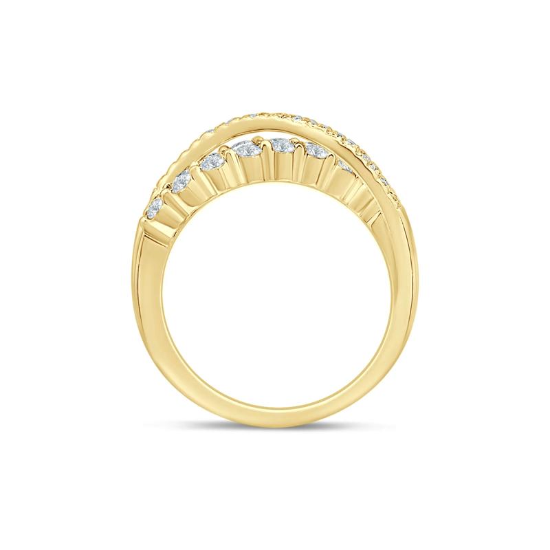 Diamond Flyover Ring in 10K Yellow Gold &#40;1 ct. tw.&#41; – Image 2 of 3