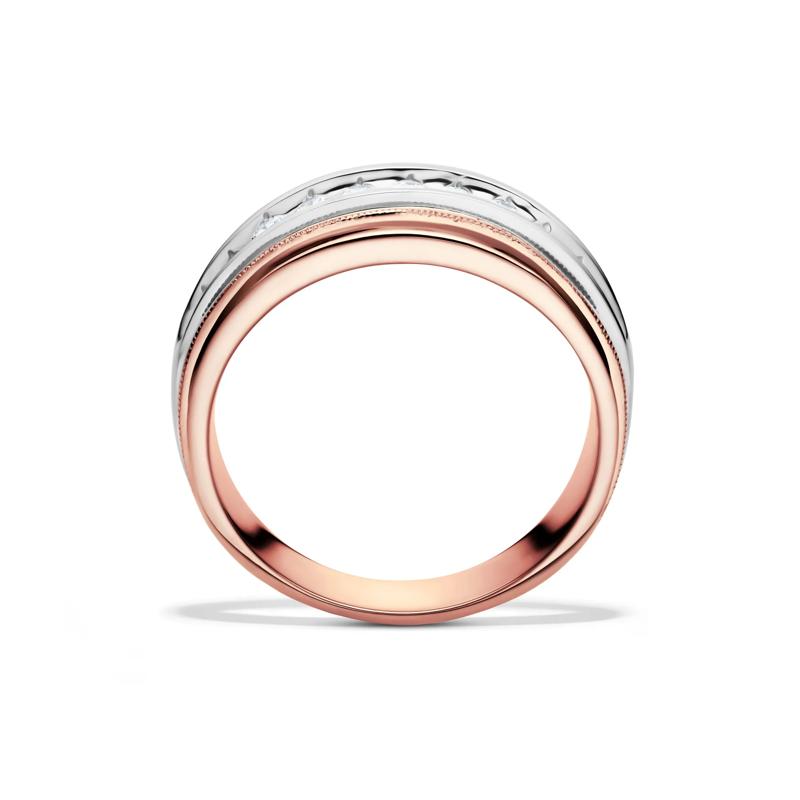 Men&rsquo;s Diamond Channel Ring in 14K Rose Gold &#40;1/2 ct. tw.&#41; – Image 2 of 4