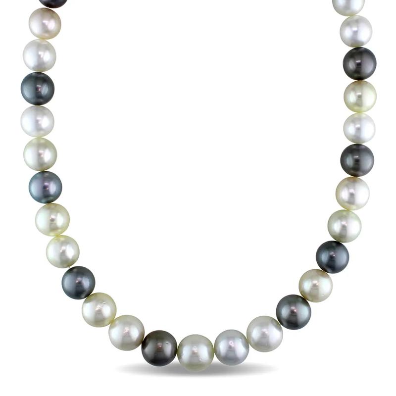 South Sea &amp; Tahitian Pearl Necklace in 14K Yellow Gold – Image 1 of 2