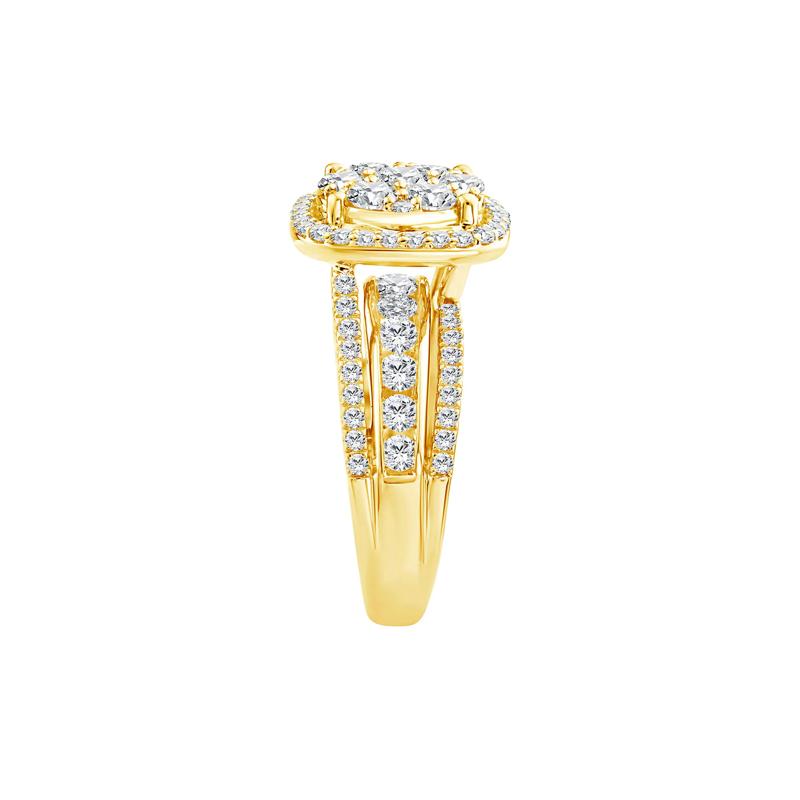 Diamond Composite Engagement Ring in 10K Yellow Gold (2 ct. tw.) – Image 3 of 3