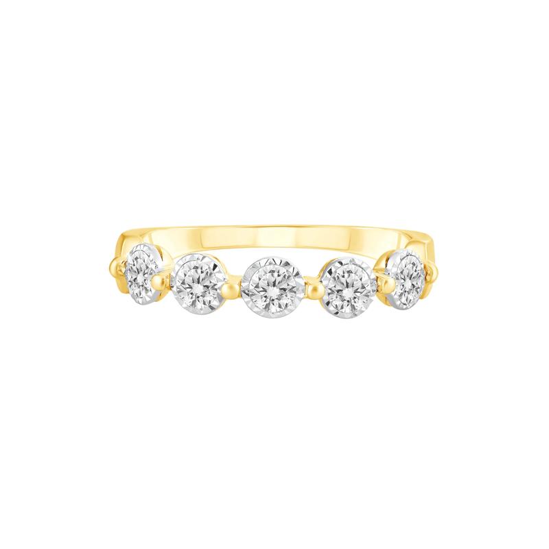 Diamond Wedding Band in 10K Yellow Gold &#40;1/2 ct. tw.&#41; – Image 1 of 3