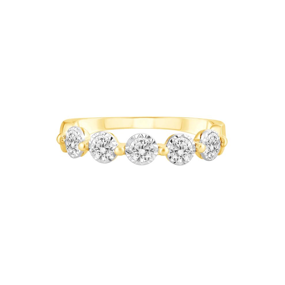 Diamond Wedding Band in 10K Yellow Gold (1/2 ct. tw.) – Image 1 of 3