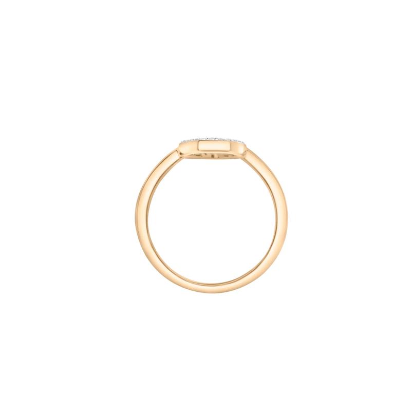 Diamond Open Oval Ring in 10K Yellow Gold &#40;1/10 ct. tw.&#41; – Image 3 of 5